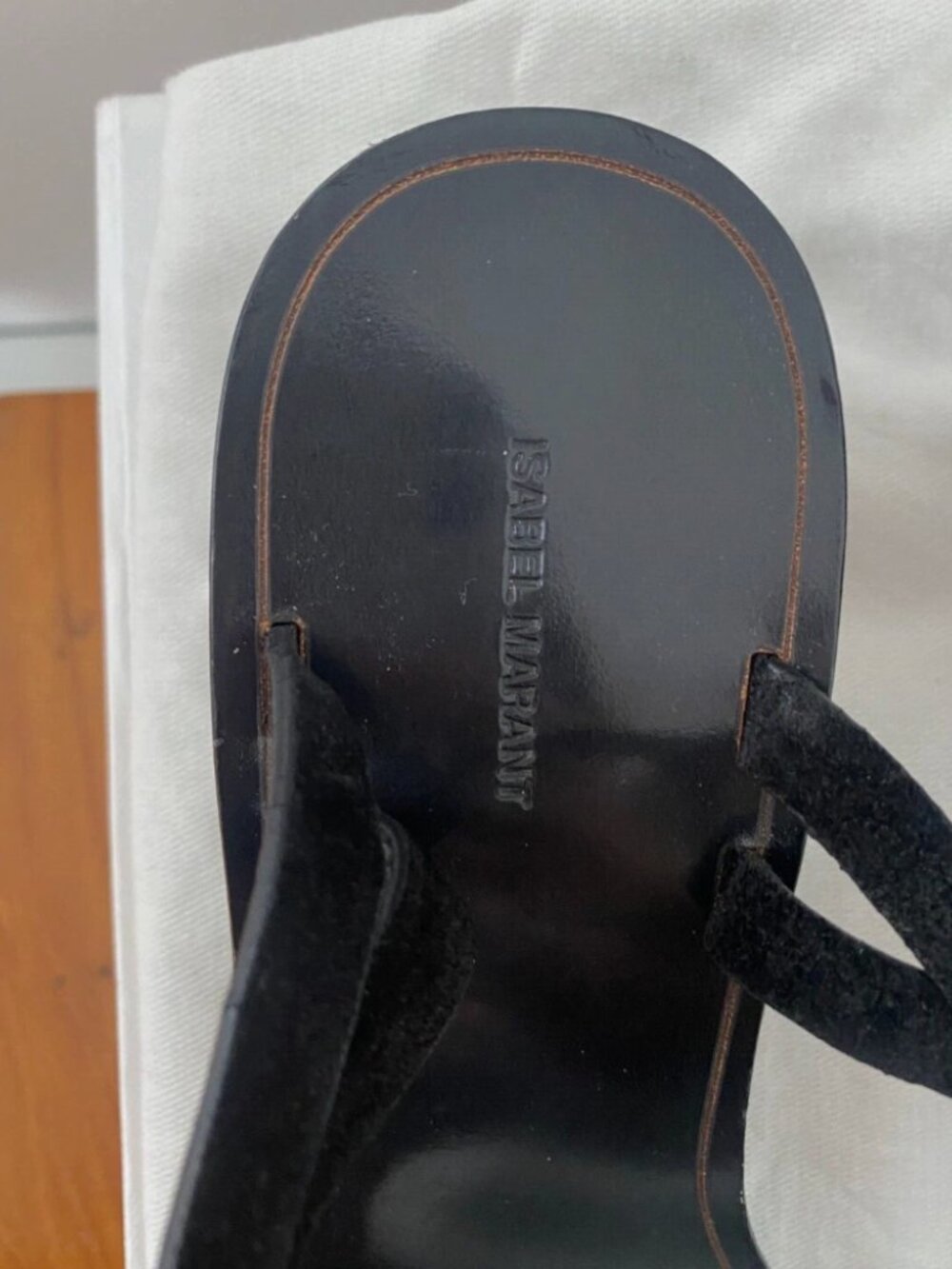 ISABEL MARANT - Black Studded Suede Sandals - Size EU38 - Picture 8 of 13